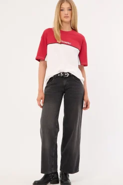 Polar Popped Oversize Tee White/Washed Red