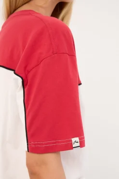Polar Popped Oversize Tee White/Washed Red