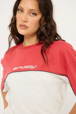 Polar Popped Oversize Tee Ecru Marle