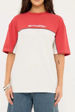 Polar Popped Oversize Tee Ecru Marle