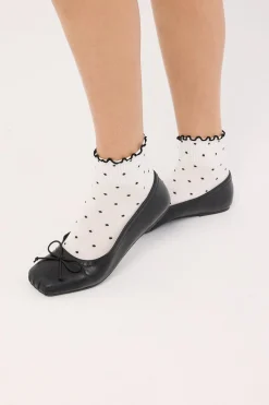 Polka Dot Sock White