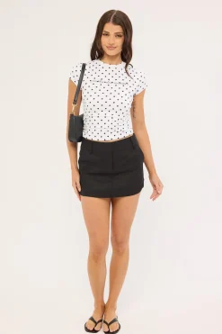 Polka Dot Summer Baby Tee White Polka