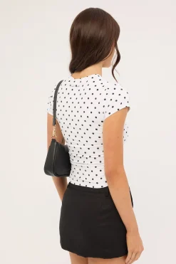 Polka Dot Summer Baby Tee White Polka