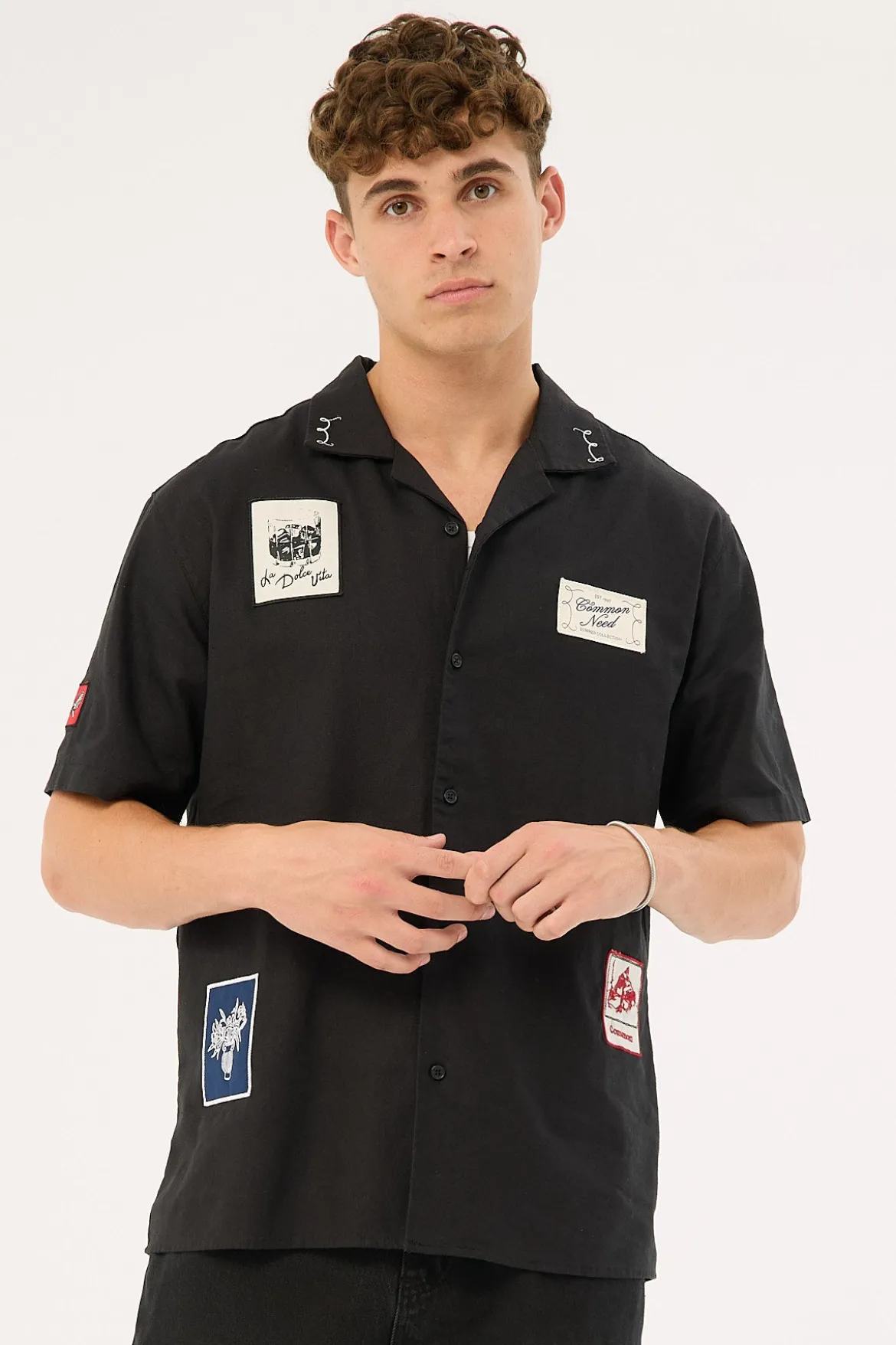 Postcards Resort Shirt Black