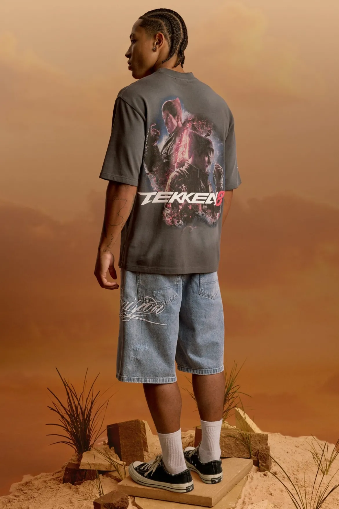 Poster Street Super Heavy Tee Sunfade Ash Black