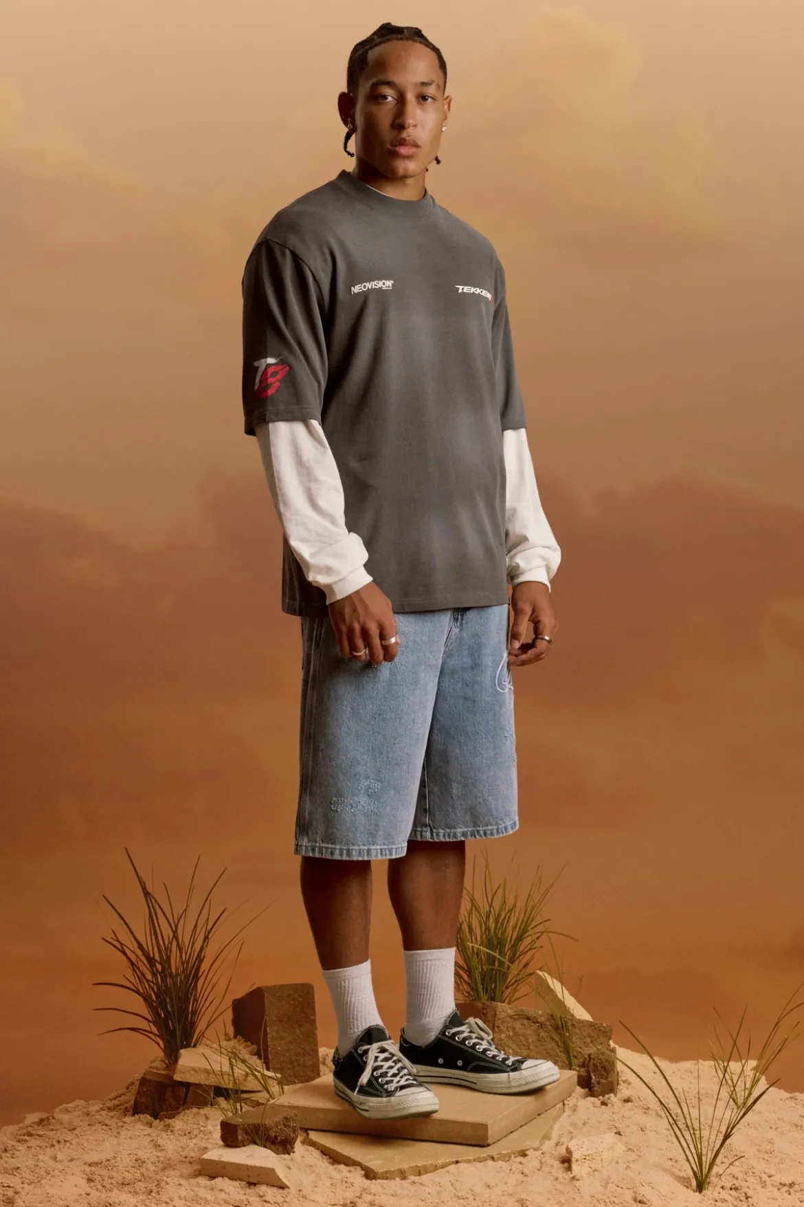 Poster Street Super Heavy Tee Sunfade Ash Black