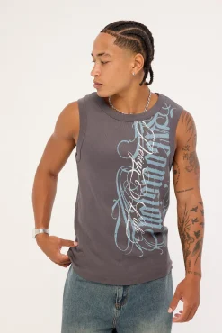 Posterboy Bound High Neck Tank Asphalt
