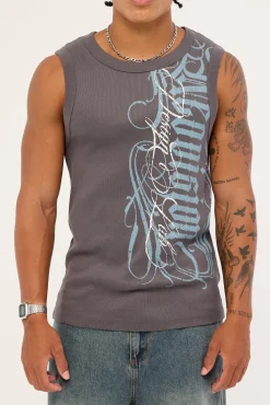 Posterboy Bound High Neck Tank Asphalt