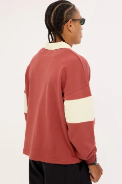 Premier Cropped Rugby Shirt Vintage Red