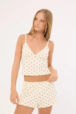 Pretty In Polka Sleep Short White