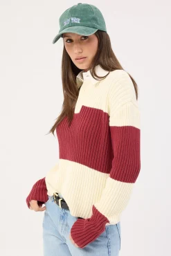 Prince Rugby Maroon Stripe