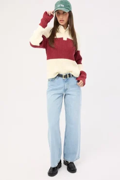 Prince Rugby Maroon Stripe