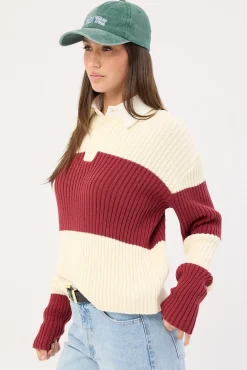 Prince Rugby Maroon Stripe