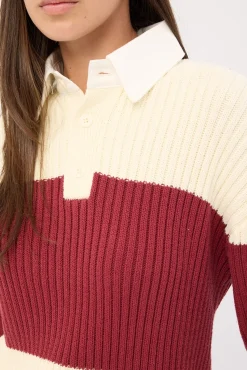 Prince Rugby Maroon Stripe