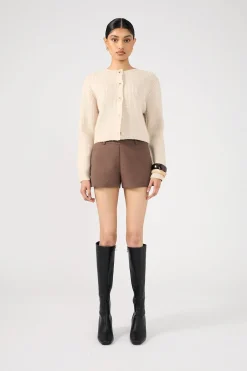 Prue Fluffy Cardigan Neutral