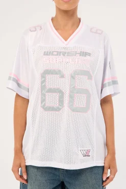 Punter Football Jersey White/Pink