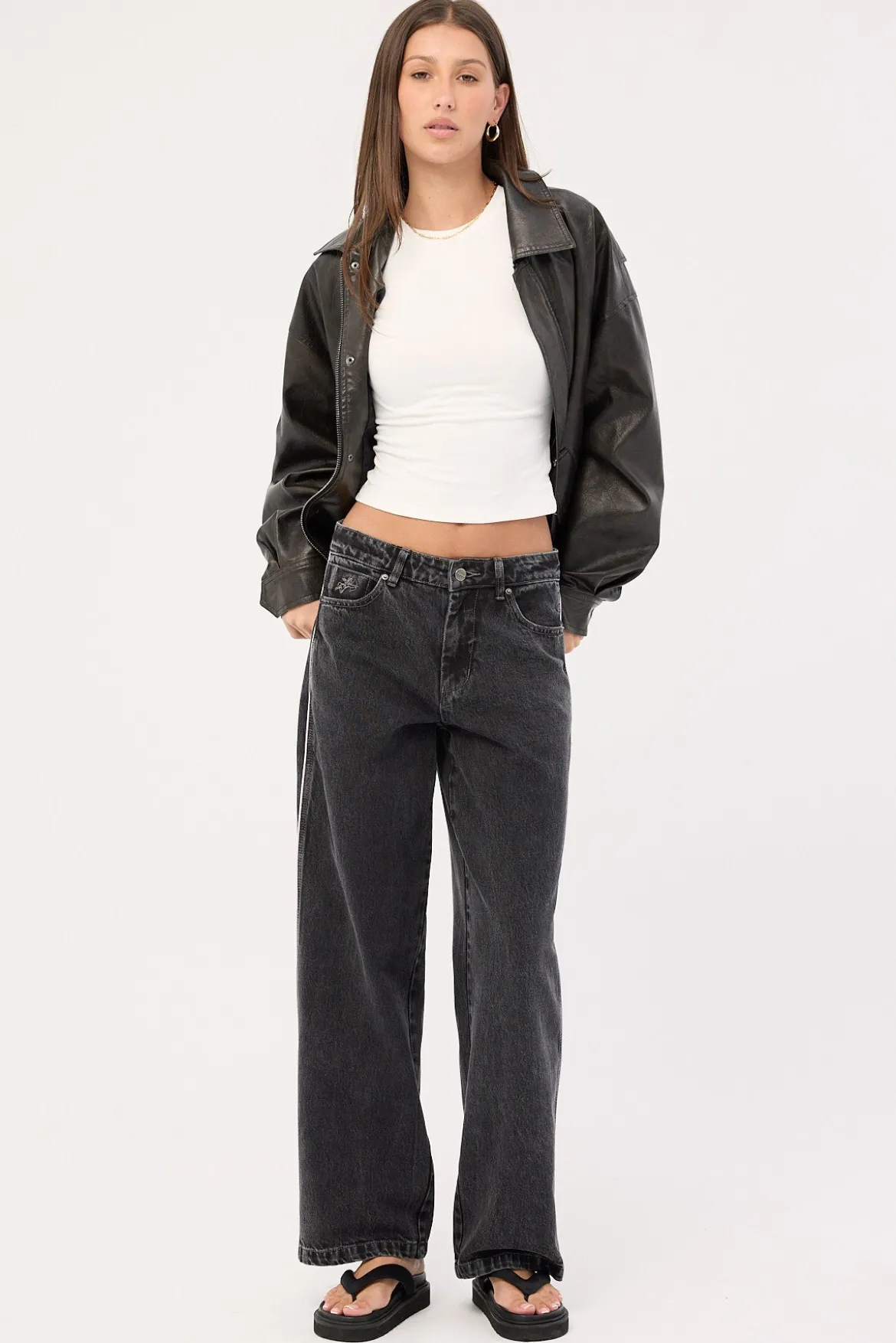 Punter Sloucher Jean Black Rinse