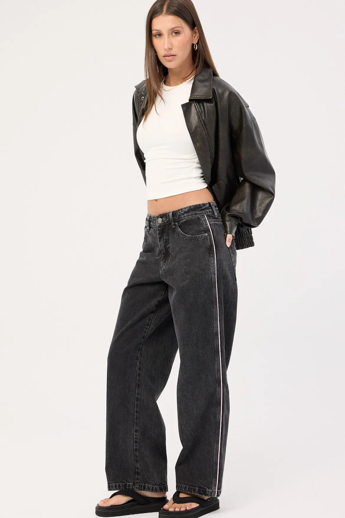 Punter Sloucher Jean Black Rinse