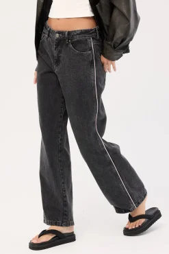 Punter Sloucher Jean Black Rinse