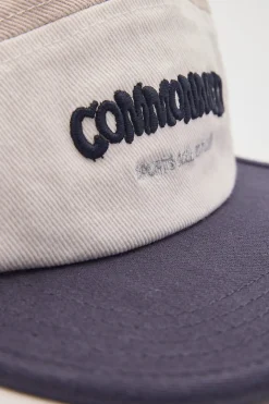Quintessential 5 Panel Cap Navy/Grey/Ecru