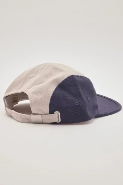 Quintessential 5 Panel Cap Navy/Grey/Ecru