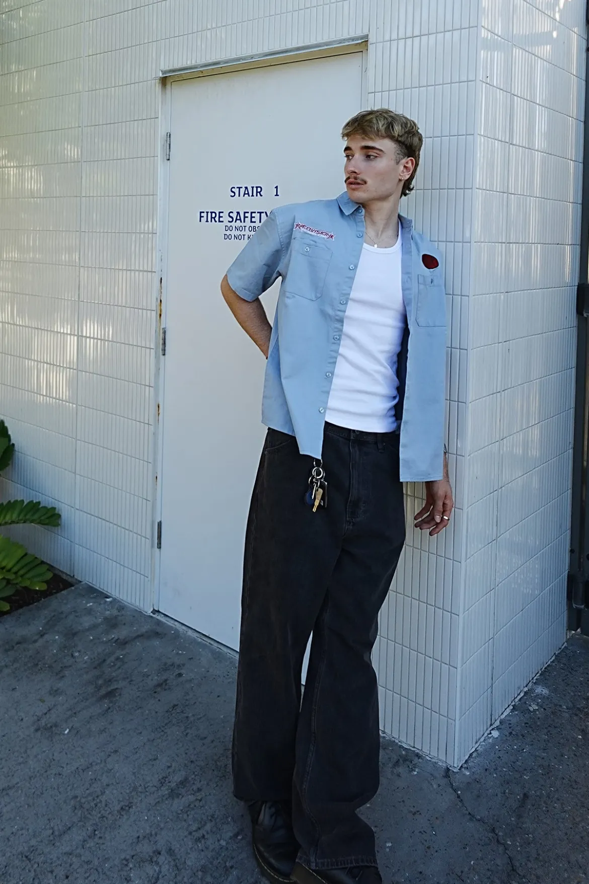 Radar Oversize Short Sleeve Shirt Blue