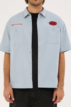 Radar Oversize Short Sleeve Shirt Blue