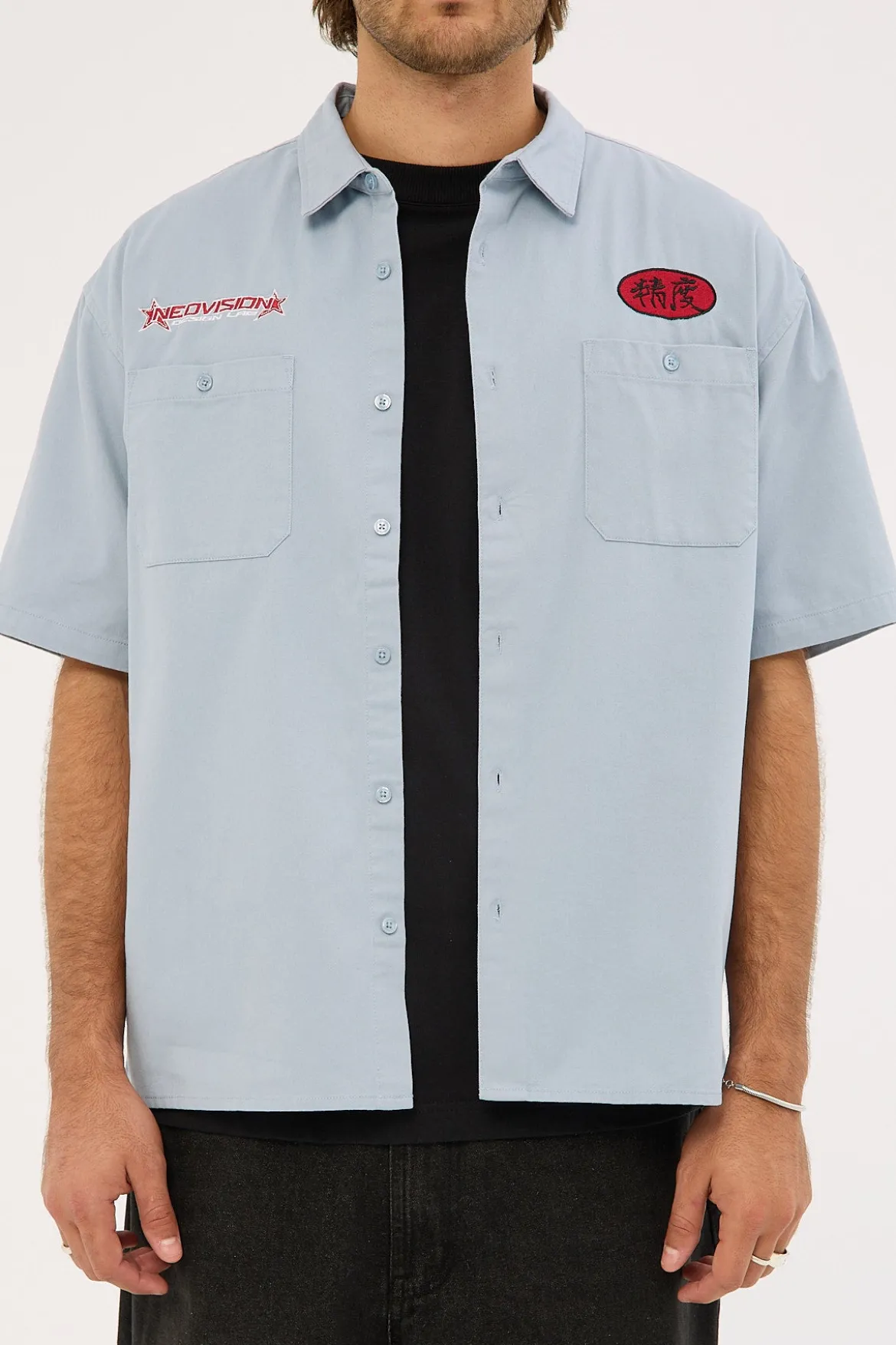 Radar Oversize Short Sleeve Shirt Blue