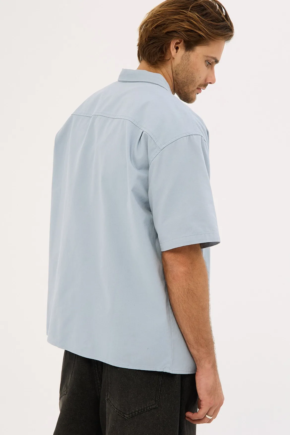 Radar Oversize Short Sleeve Shirt Blue