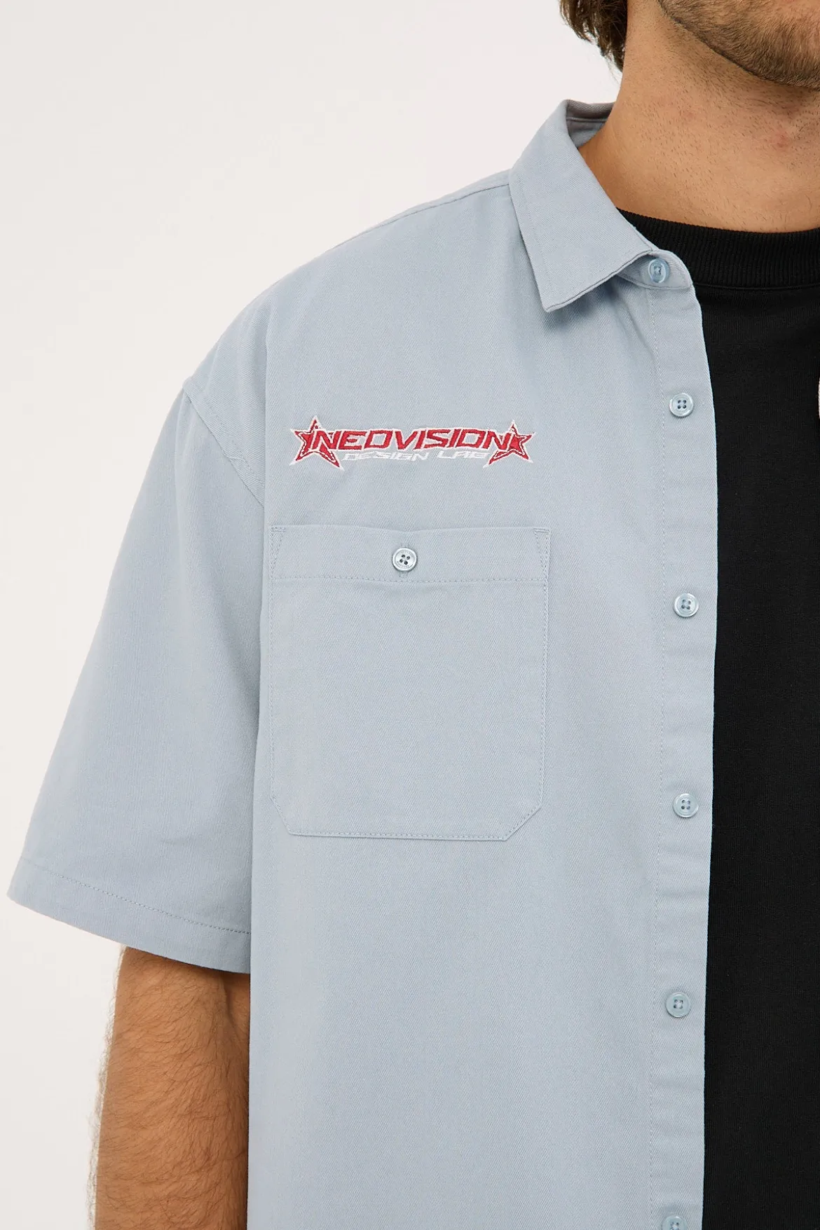 Radar Oversize Short Sleeve Shirt Blue