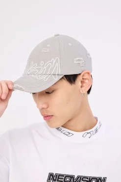 Radical Distressed Dad Cap Space Grey
