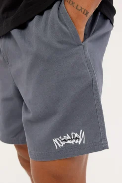 Radical Elastic Waist Short Steel Blue