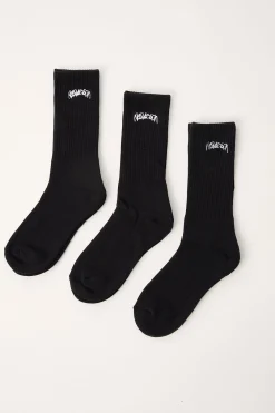 Radical Sock 3 Pack Black