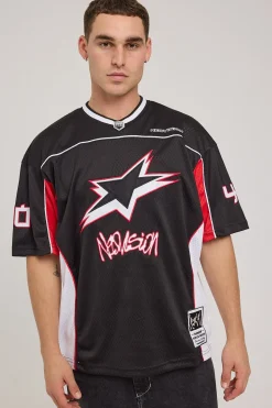 Radical V Neck Jersey Black/Red/White