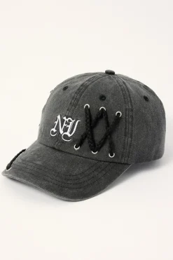Rage Lace Cap Washed Black