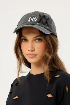 Rage Lace Cap Washed Black