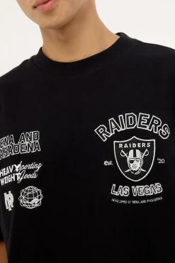Raiders Established Loopback Tee Jet Black