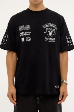Raiders Established Loopback Tee Jet Black