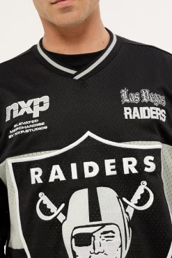 Raiders Goal Mesh Tee Jet Black