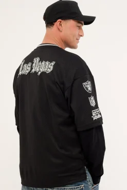 Raiders Goal Mesh Tee Jet Black