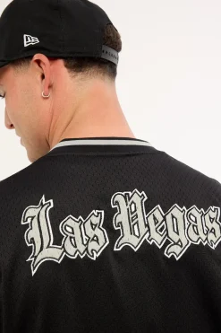 Raiders Goal Mesh Tee Jet Black