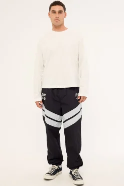 Raiders Nylon Pant Jet Black/Silver