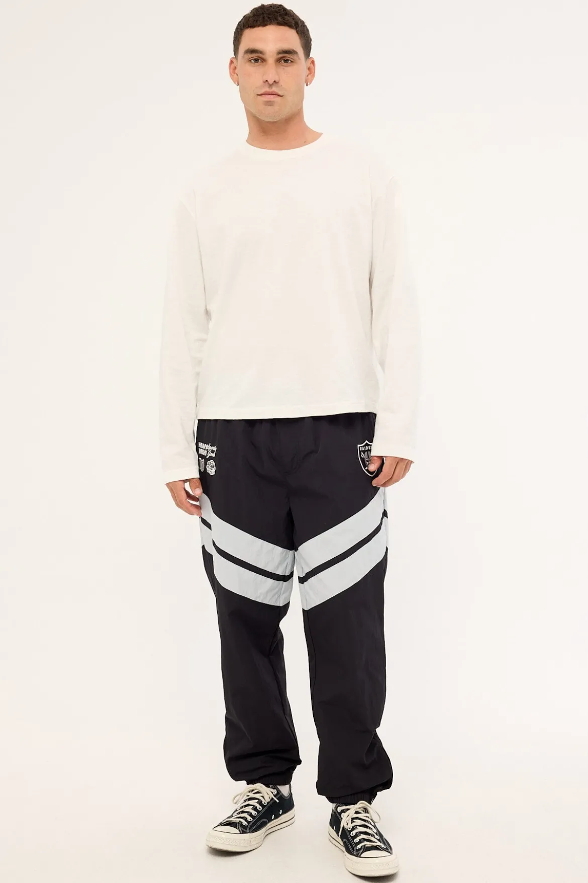Raiders Nylon Pant Jet Black/Silver
