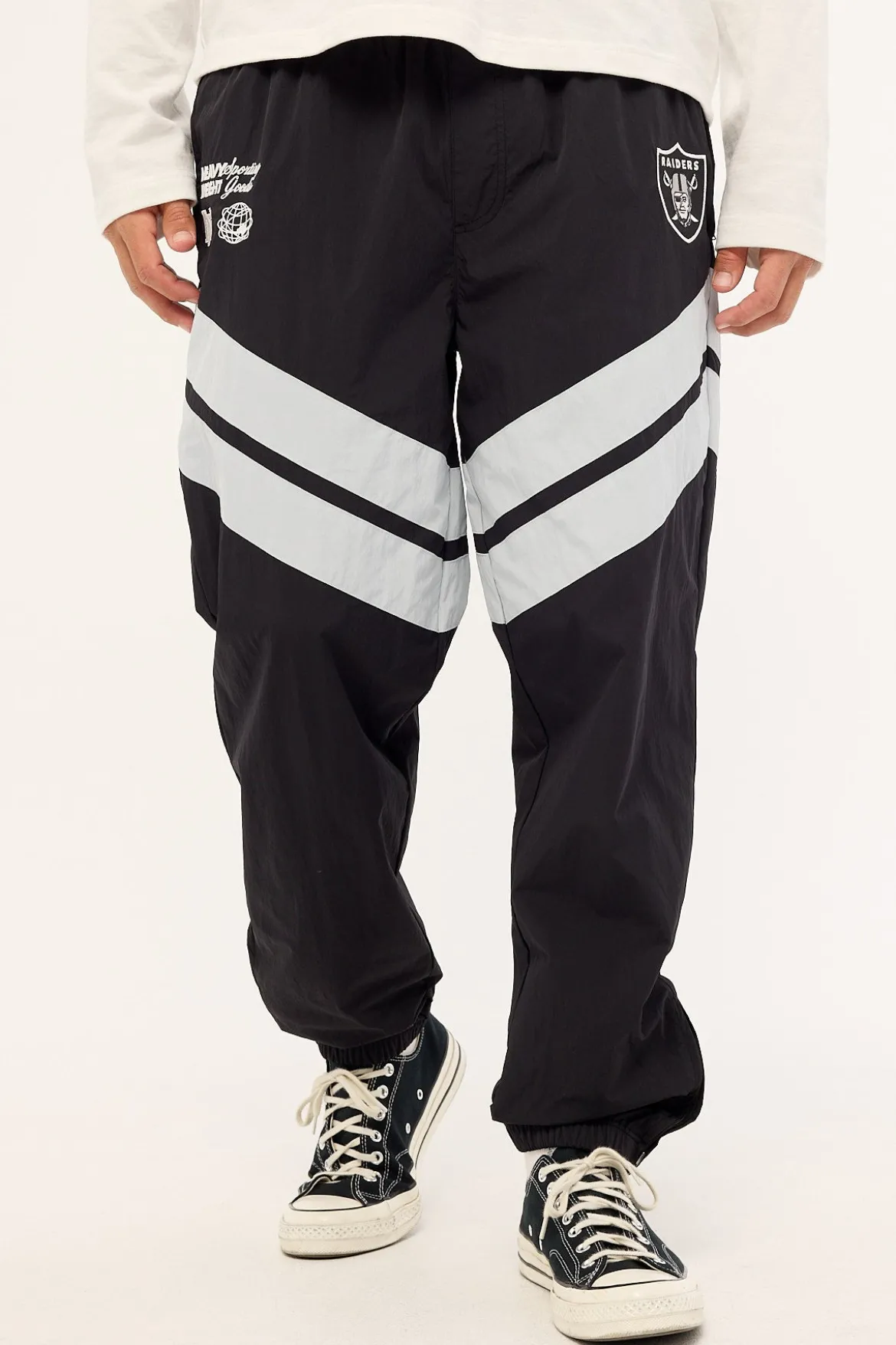 Raiders Nylon Pant Jet Black/Silver