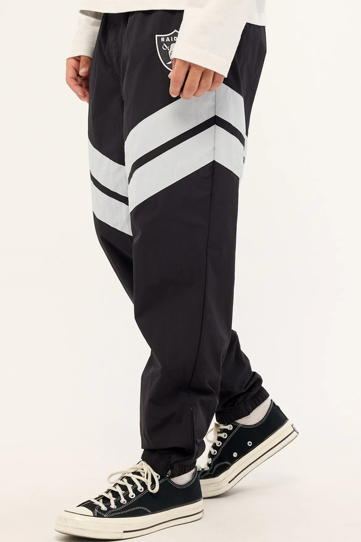 Raiders Nylon Pant Jet Black/Silver