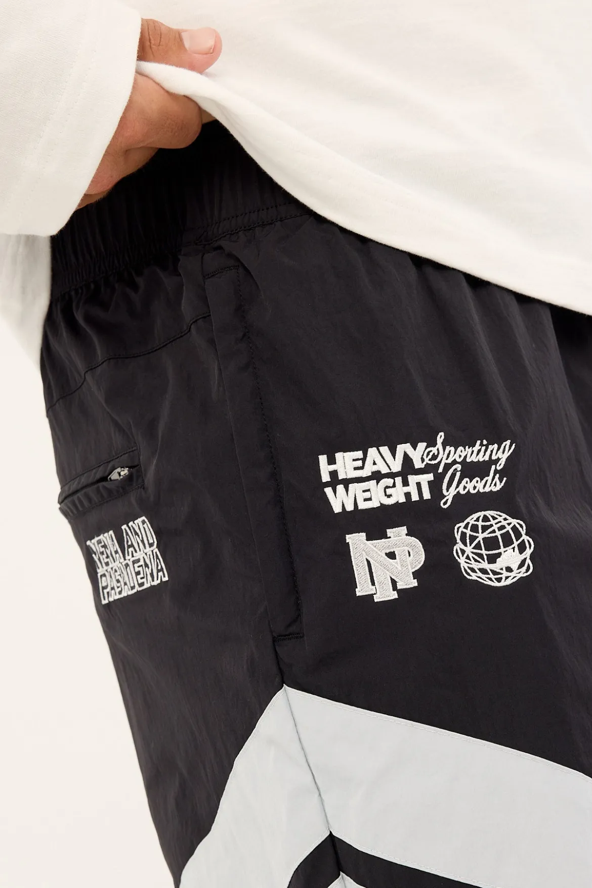 Raiders Nylon Pant Jet Black/Silver