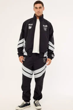 Raiders Nylon Pant Jet Black/Silver
