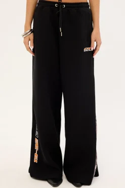 Rally Wide Leg Pant Black Camo