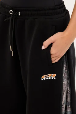 Rally Wide Leg Pant Black Camo