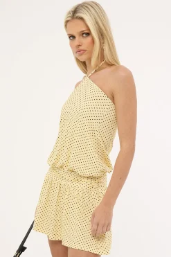 Ramira Dress Micro Polka Butter Yellow